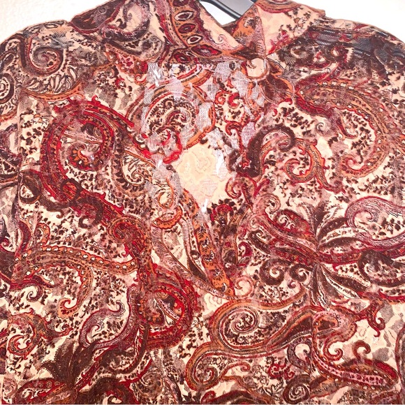 Avenue 22/24 Print Button Down Blouse - Picture 7 of 7